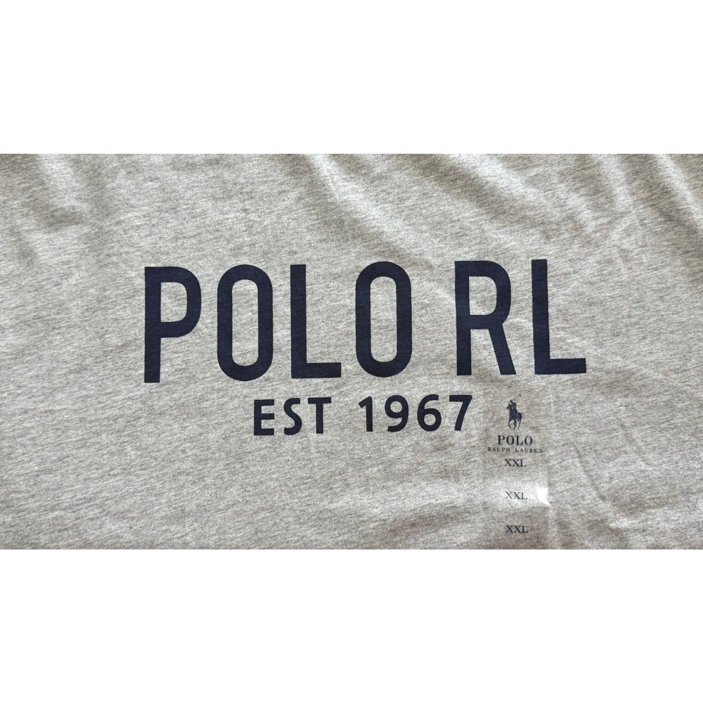 Polo Ralph Lauren Mens XXL Heather Grey Polo RL Est 1967 Graphic T-Shirt NWT - Picture 5 of 8